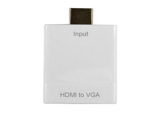 Перехідник HDMI M -> VGA F (з аудіо інтерфейсом) додаткове живлення micro USB, білий RTL Вінниця - фото 2