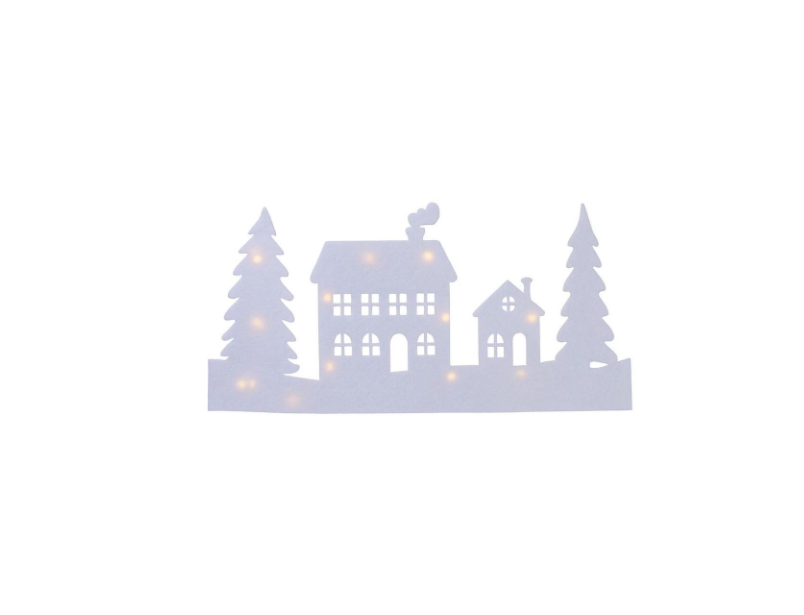 Новогодняя наклейка с подсветкой LED Livarno Home 60 на 30 см белый Киев - изображение 3