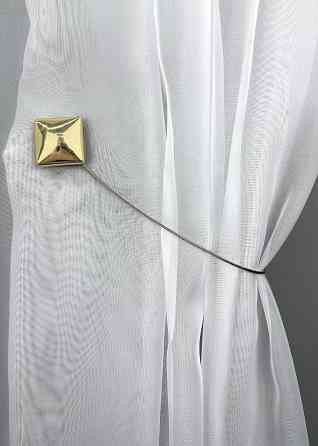 Магниты для штор и гардин Квадрат двусторонние набор 2 шт Золотистый (81-280) Киев