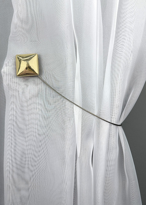 Магниты для штор и гардин Квадрат двусторонние набор 2 шт Золотистый (81-280) Киев - изображение 4