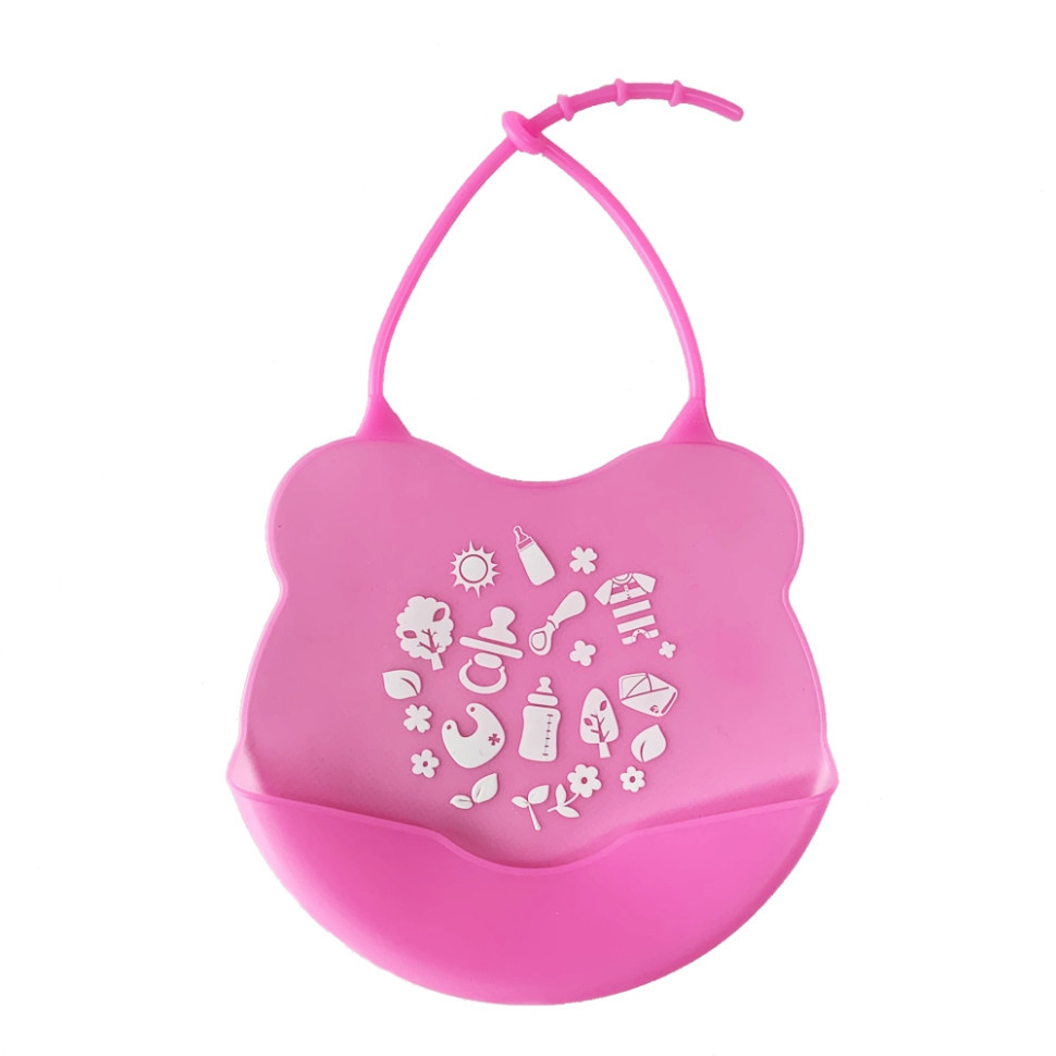 Дитячий слинявчик Міні MGZ-0604(Pink) силіконовий Вінниця - фото 1