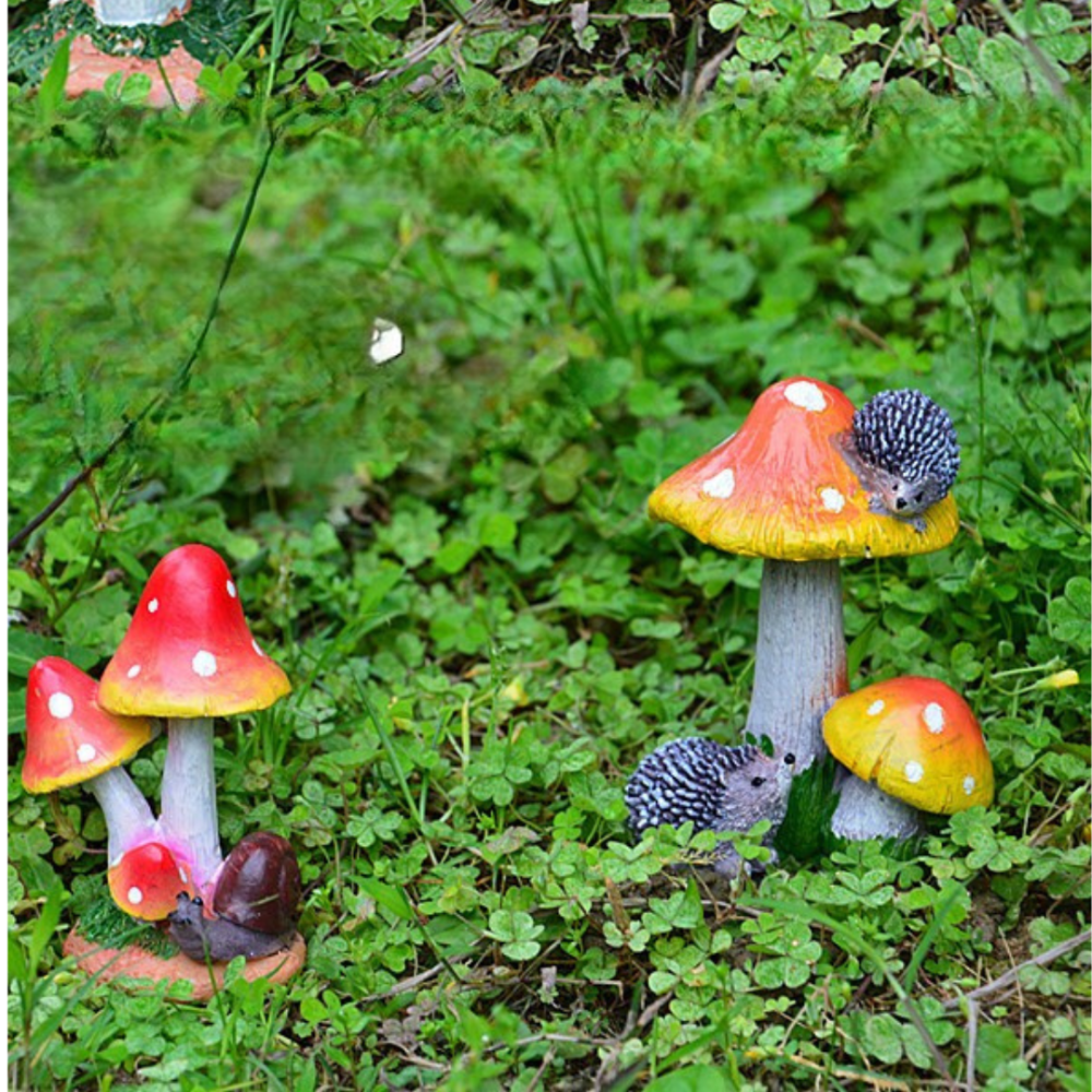 Садовая фигурка гриб с лягушкой из полистоуна 9 х 6 х 5 см Одесса - изображение 8