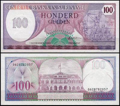 Суринам/Suriname 100 Gulden 1985 Pick 128b UNC Полтава - изображение 1