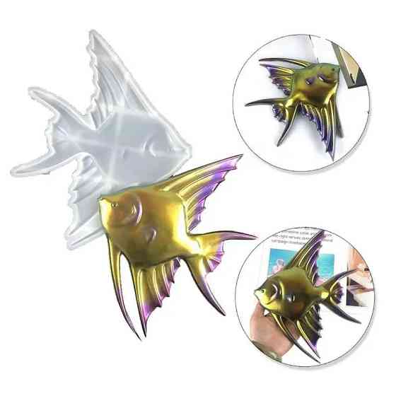 Молд силиконовый рыбка Скалярия 205 на 260 мм серый Киев