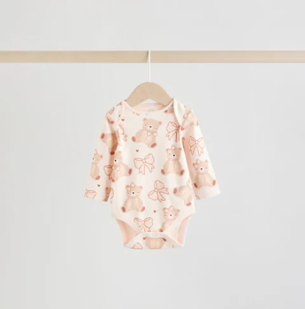 Детские боди с длинным рукавом 5 штук на 9-12 месяцев Розовый Киев