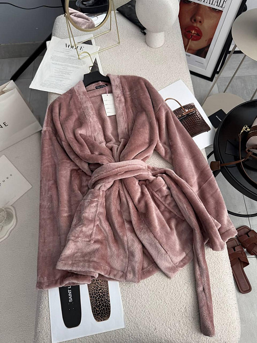 Женский стильный домашний махровый халат Капучино Одесса - изображение 1