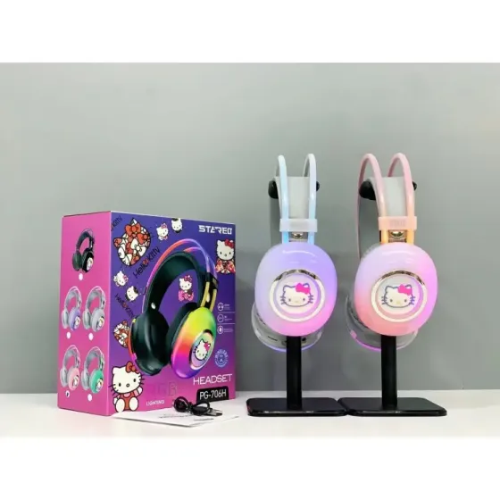 Наушники накладные беспроводные PG-706H с LED Коломыя