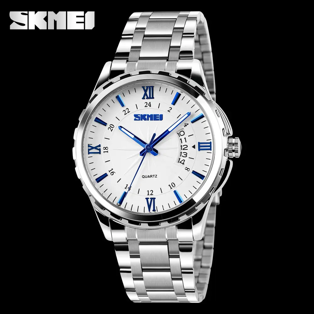 Мужские наручные часы Skmei 9069 Серебристый с синим Винница - изображение 4