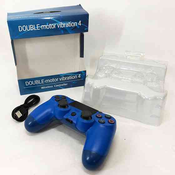 Джойстик DOUBLESHOCK для PS 4, бездротовий ігровий геймпад PS4/PC акумуляторний джойстик. Колір синій MI-38 Львів