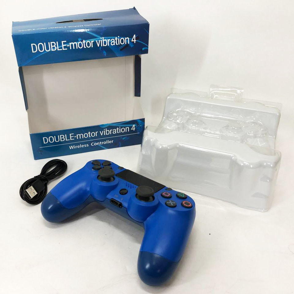 Джойстик DOUBLESHOCK для PS 4, бездротовий ігровий геймпад PS4/PC акумуляторний джойстик. Колір синій MI-38 Львів - фото 1