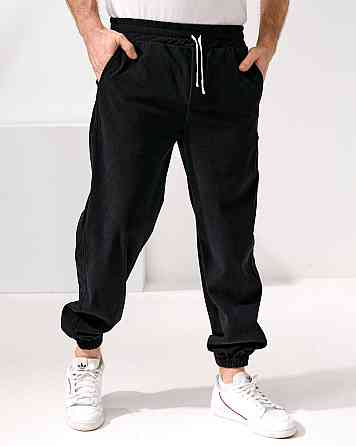 Мужские стильные повседневные вельветовые брюки Черный, 46 Одесса