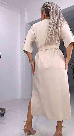 Женское стильное батальное платье трикотаж двунитка. Беж, 54/58 Одесса