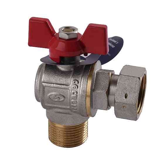 Кран кульовий кутовий з накидною гайкою SOLOMON 3/4″ ЗВ PN40 160402 Луцк