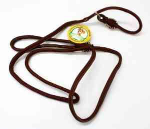 65823 Повідець-зашморг 10мм "ПРЕМІУМ" шкіряний круглий 1.8 м Коричневий Вінниця