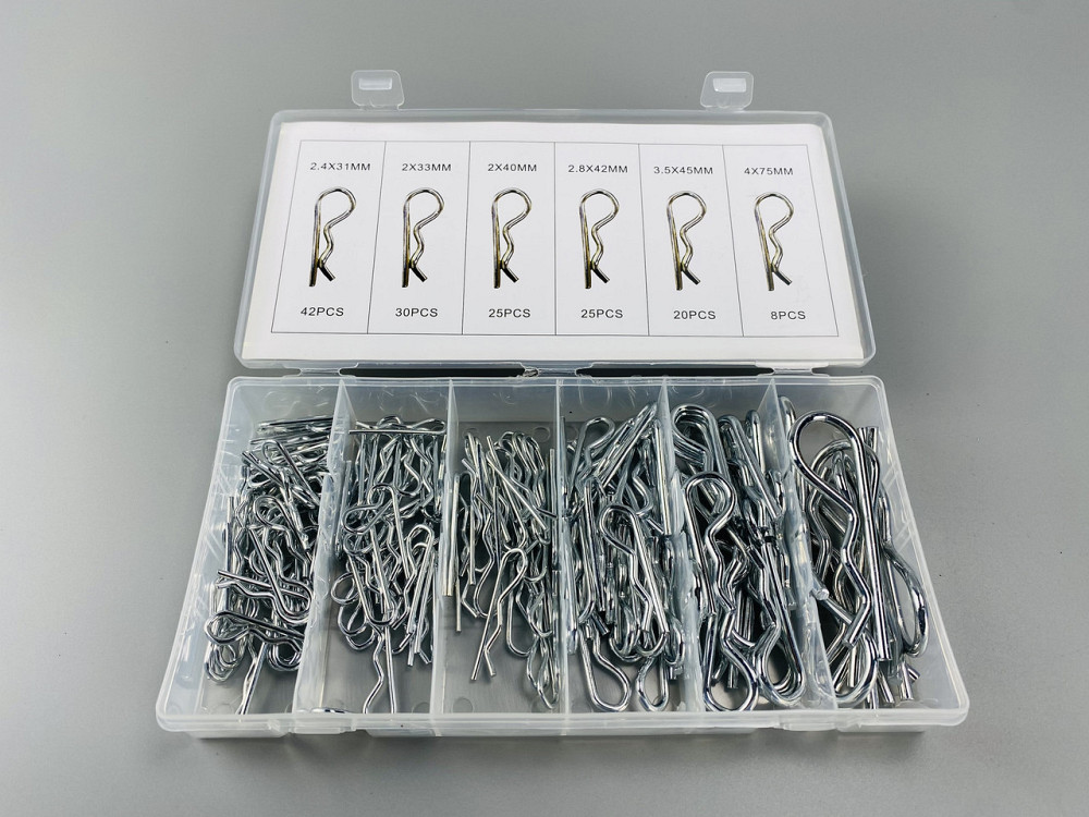 Набір шплінтів типу R метричних 150 шт. Пружинний штифт (6 різновидів шплінтів в одному наборі) Мукачево - фото 4