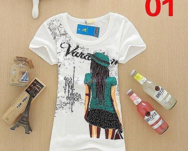 Жіноча футболка з принтом 42 різнобарвний Київ - фото 1