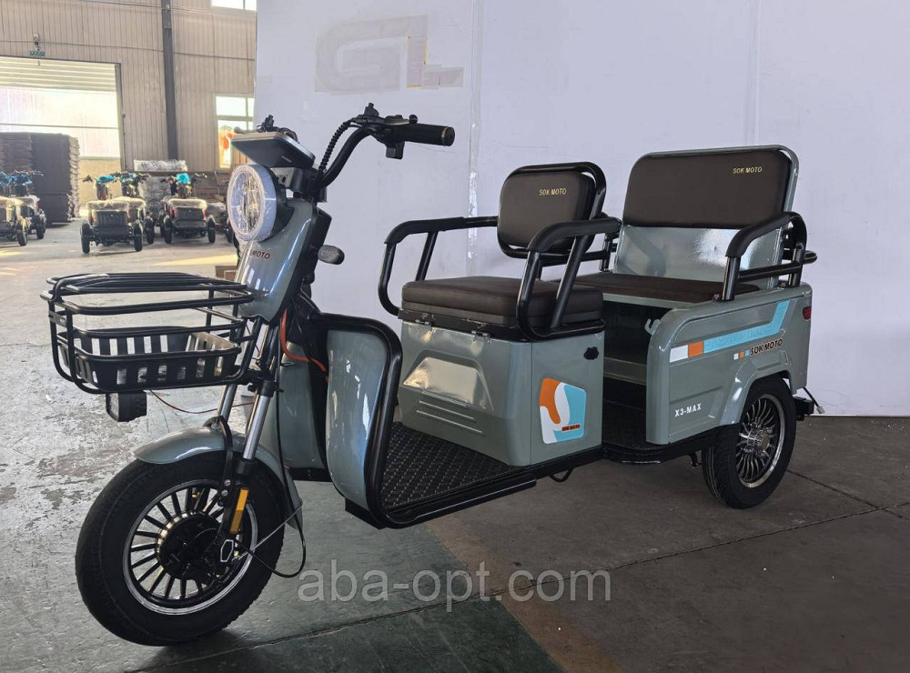 Електричний трицикл з кузовом SOK X3 МАХ 2000W-72V-28Ah шини 10" купити в інтернет-магазині Одеса - фото 4