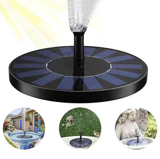 Фонтан-насос на сонячній батареї +5 насадок,Water Pu SBR Київ