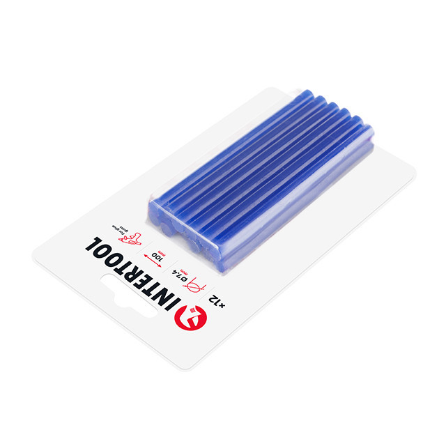 Комплект клейових стрижнів блакитних, 7,4×100 мм, 12 шт. INTERTOOL RT-1054 Київ - фото 2