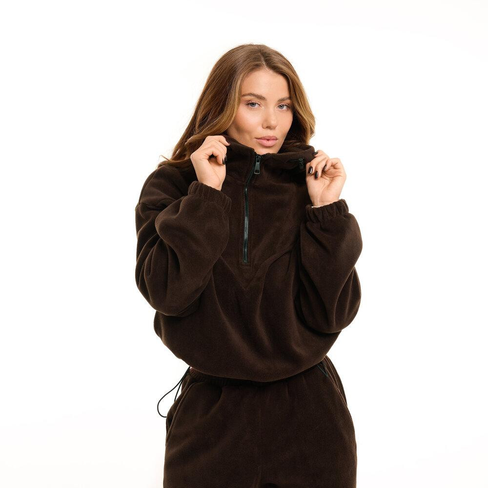 Шоколадний костюм зимовий флісовий. Жіночий теплий костюм Pobedov Huggi жіночий Київ - фото 8