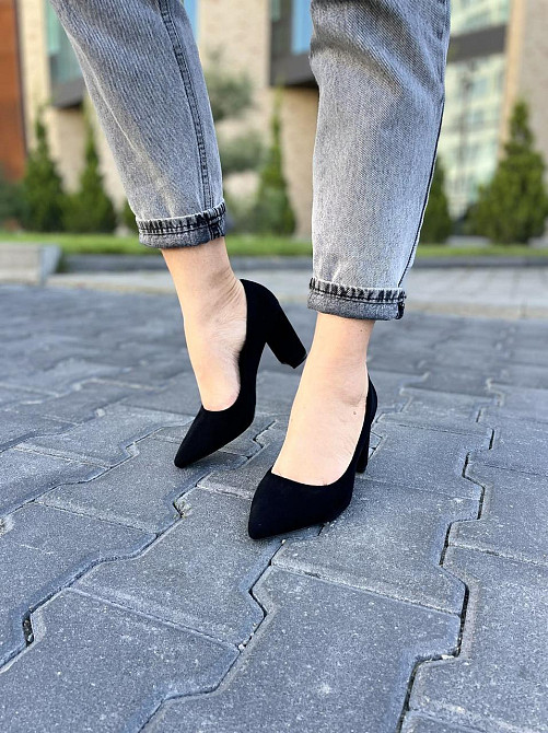 Comer Туфлі жіночі COMER чорні еко-замша 39р. каблук 8см (1971) Коломия - фото 6