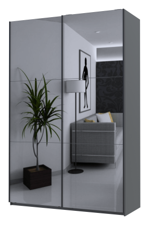 Шкаф-купе двухдверный Doros G-Caiser 160х60х240 см Графит/2 Зеркала (DRS-011028) Львов