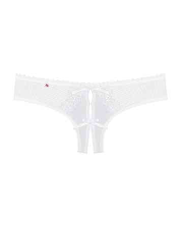 Кружевные трусики с доступом Obsessive Alabastra L/XL, белый Sex Aura Киев
