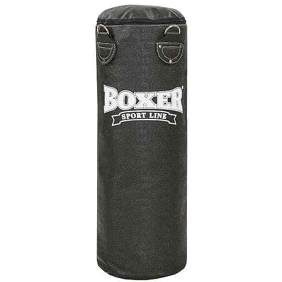 Мешок боксерский Цилиндр Кирза BOXER (h-100см, d-33см, вес-21кг, черный) Вишнёвое
