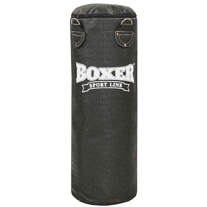 Мешок боксерский Цилиндр Кирза BOXER (h-100см, d-33см, вес-21кг, черный) Вишнёвое - изображение 1