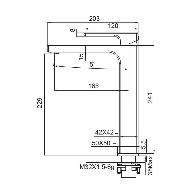 Змішувач для умивальника Koer KB-11009-05 високий    ( KR3501 ) 39223 Харків - фото 2