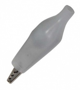 Зажим крокодил MINI силикон Белый Полтава - изображение 1