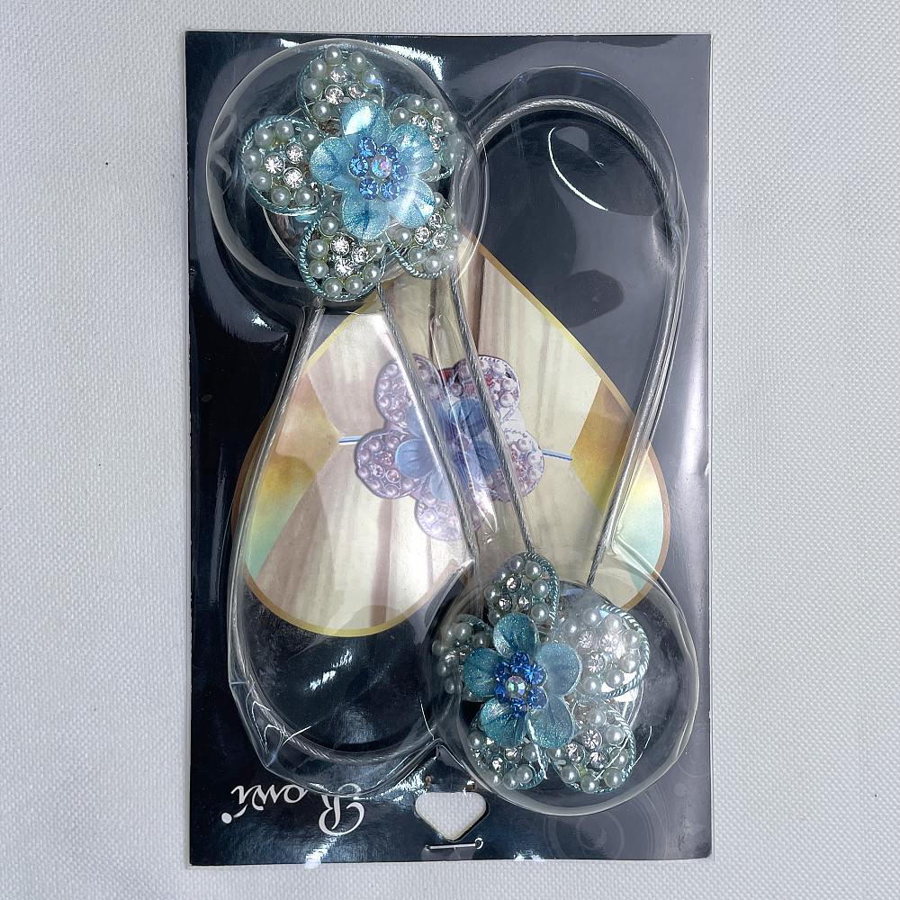 Магніти для штор та гардин "Flowers" набір 2 шт Блакитний (81-226) Київ - фото 8