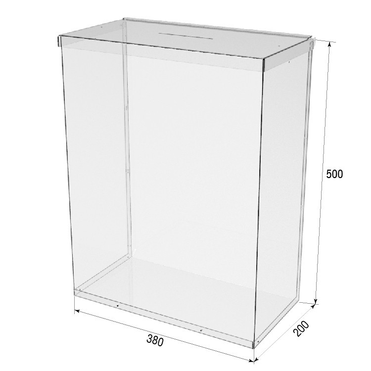 Ящик EKOSTAR без замка для пожертвований и сбора денег 380x200x500. Объем 38 литров Киев - изображение 5