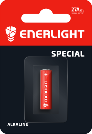 Батарейка таблетка ENERLIGHT Special Alkaline 27A 12V блістер 1 шт. Рівне