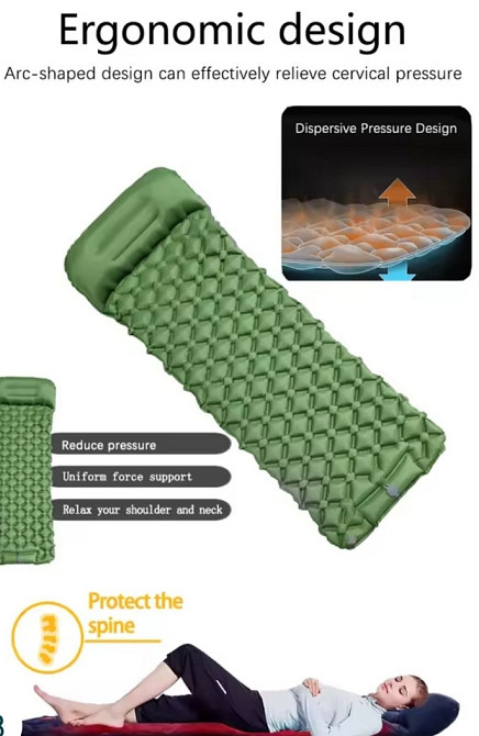 Самонадувающийся коврик для кемпинга | Туристический матрас | Надувной мат. Харьков - изображение 2