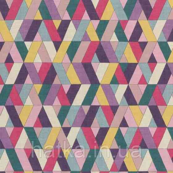 Шпалери метрові вінілові на флізеліні Rasch Clas геометрія фігури смуги бузкові рожеві Київ
