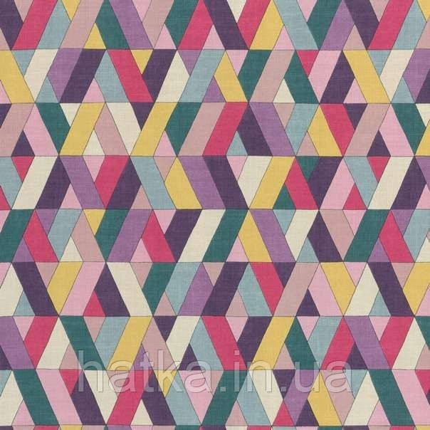 Шпалери метрові вінілові на флізеліні Rasch Clas геометрія фігури смуги бузкові рожеві Київ - фото 1