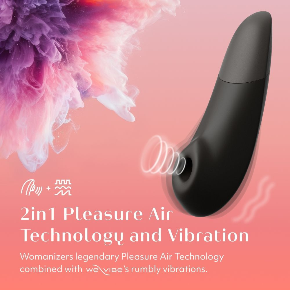 Клиторальный вакуумный стимулятор 2 в 1 Womanizer Enhance с вибрацией, черный Sex Aura Киев - изображение 9