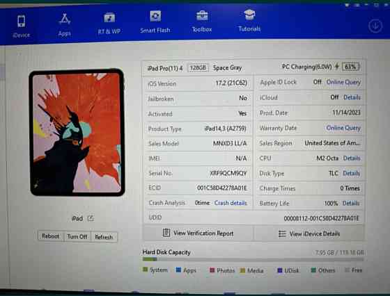Новый Планшет: iPad Pro M2 (2022) Wi-Fi 11
