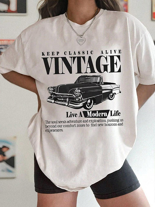 Футболка женская с принтом  42 Белая 2664081999 Днепр - изображение 1