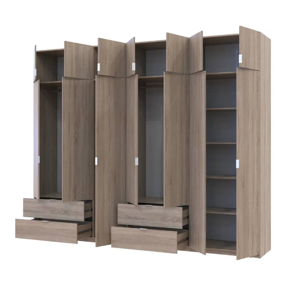 Шкаф для одежды Doros Лукас Дуб сонома 3+4 ДСП 295х50х240 DRS-011707 (42005123) Львов - изображение 2