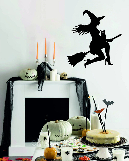 Декоративное настенное Панно «Ведьма», Декор на стену 90*84 см, Черный Киев - изображение 6