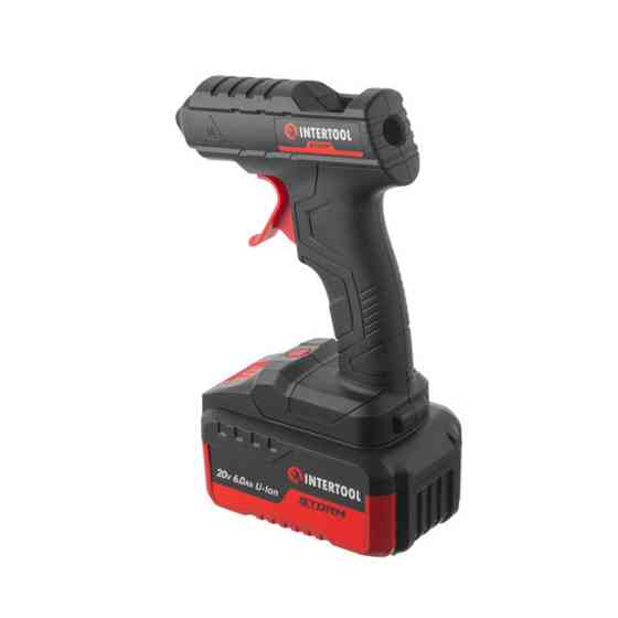 Клейовий пістолет акумуляторний INTERTOOL WT-9301, 20 В, 10.8-11.5мм, без ЗП та АКБ - пістолет для склеювання Львів