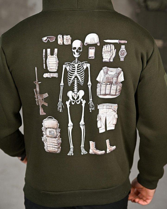 Мілітарі худі на флісі GENESIS Armor oliva ПП8141 Одеса - фото 4