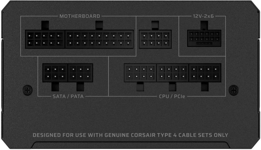 Блок живлення Corsair RM100ne ATX 3.1 (CP-9020297-EU) 1000W ( Чорний ) Харків - фото 3