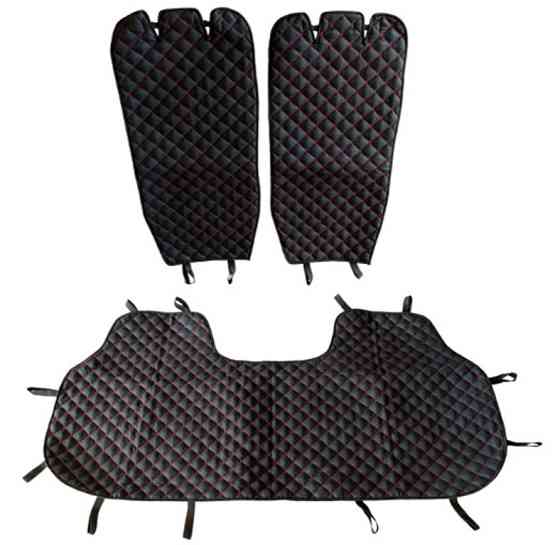 Накидка на задние сиденья (алькантара) PolyteP, к-т (2 шт., красная строчка) Киев