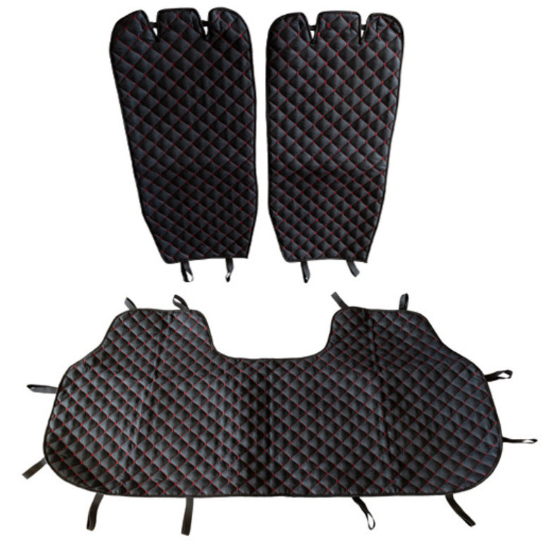 Накидка на задние сиденья (алькантара) PolyteP, к-т (2 шт., красная строчка) Киев - изображение 1