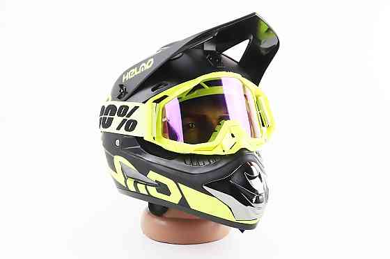 Окуляри кросові/ендуро/АТV, жовті (дзеркальне скло) Киев