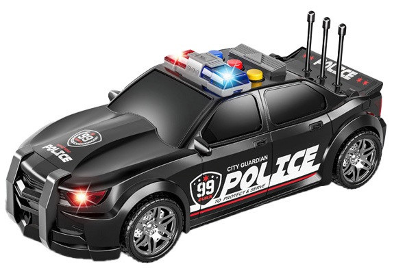 Іграшка CARS S Поліцейська машина чорна 1:16 (CJ-2924205) (7120439) Київ - фото 2