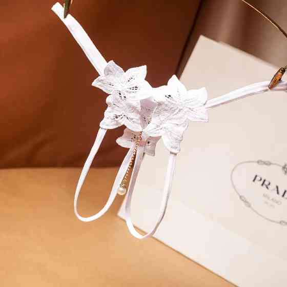 Труси з намистинкою жіночі сексуальні 42 білий Київ